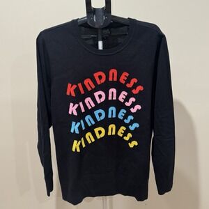 Abbott Elementary Kindness Rainbow Black Sweater Women's 2XL Kidcore Teacher